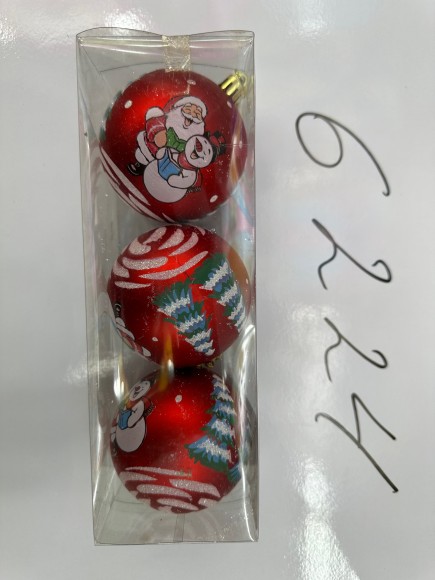 набор шаров 3 штуки красный