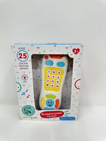Пульт музыкальный "Elefantino", световые эффекты, более 25 песенок, сказок, звуков, озвучено актрисо