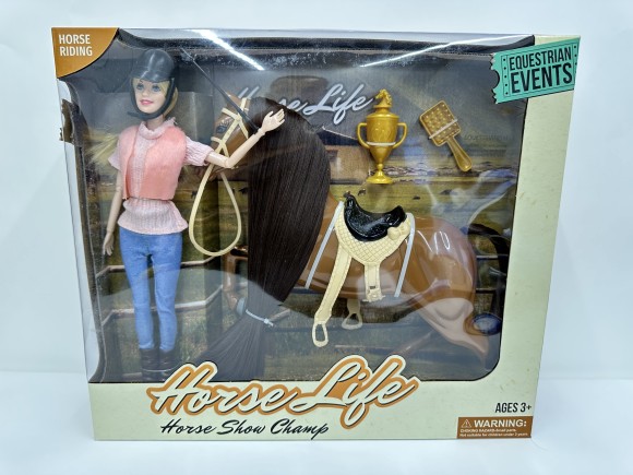 Набор "Наездница" в комплекте: кукла, лошадка, аксессуары, в/к 38*9*23 см