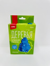 Выращивание кристаллов. Деревья "Голубая ёлочка", в коробке